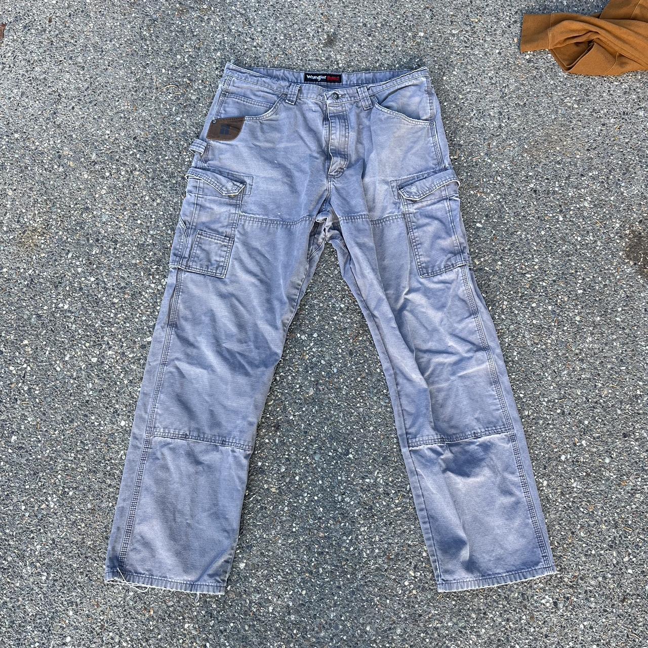 wrangler cargo/carpenter pants. riggs workwear.... - Depop