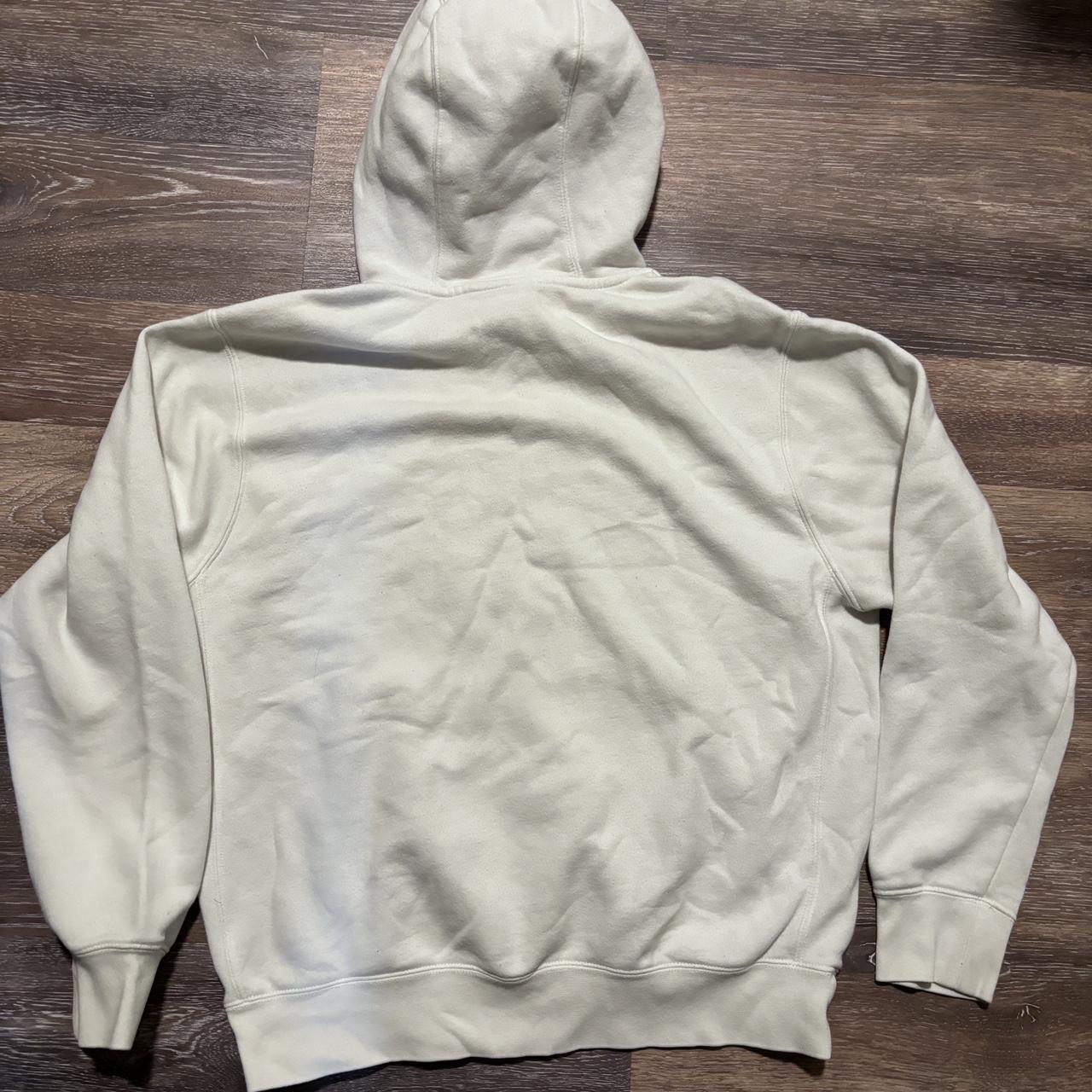 white nike hoodie stain in the middle other wise... - Depop