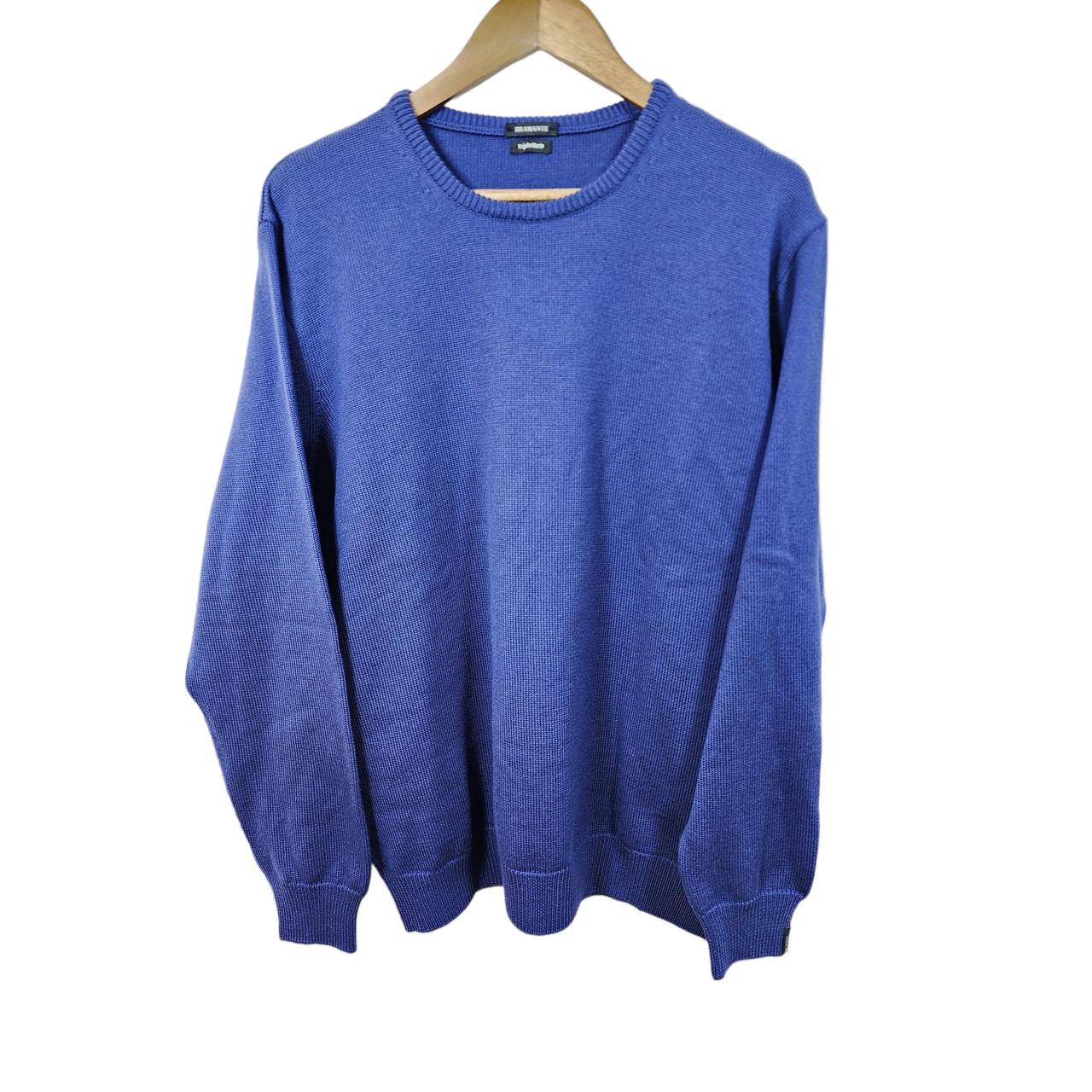 Bramante Sweater Mens US L EUR 54 Wool Pullover Blue... - Depop