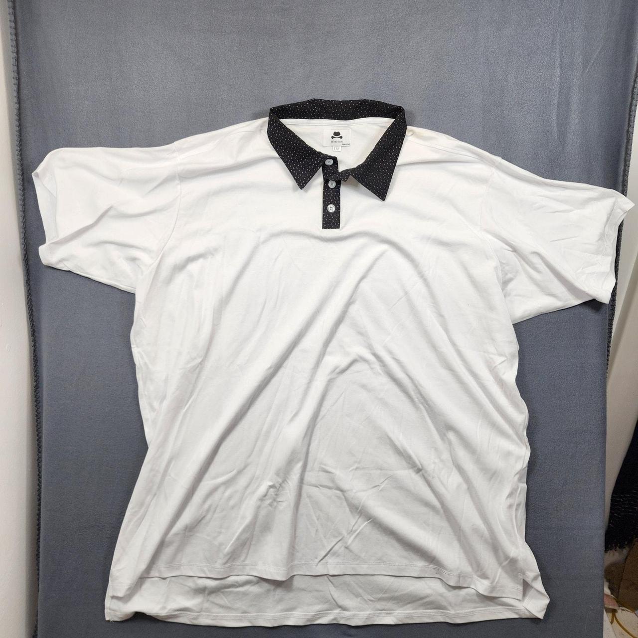 Winston Mens Polo Shirt 5XLT White Cotton Big Tall