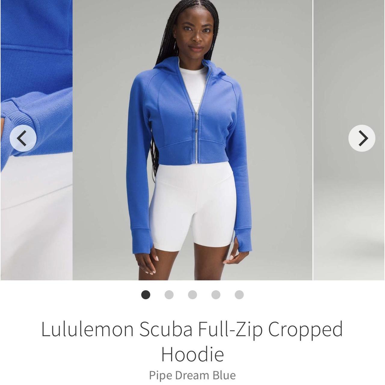 NWT Lululemon Scuba Full-Zip Cropped Hoodie Size 4 / - Depop