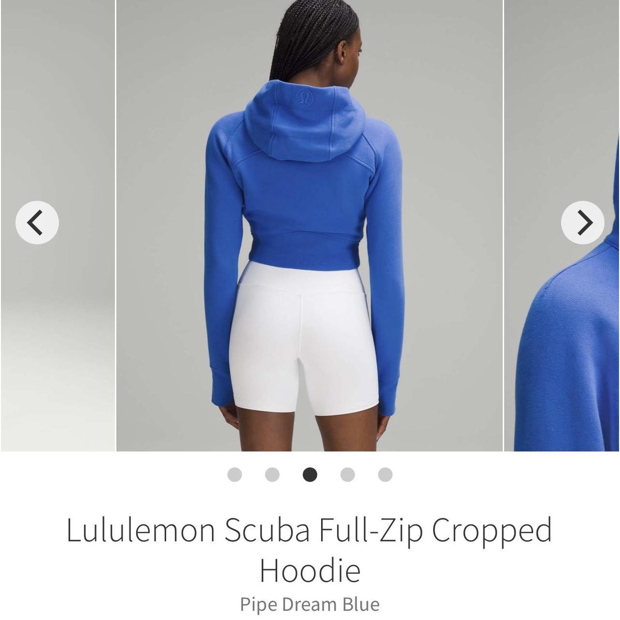LuluLemon lime green full zip up scuba hoodie. Tight - Depop