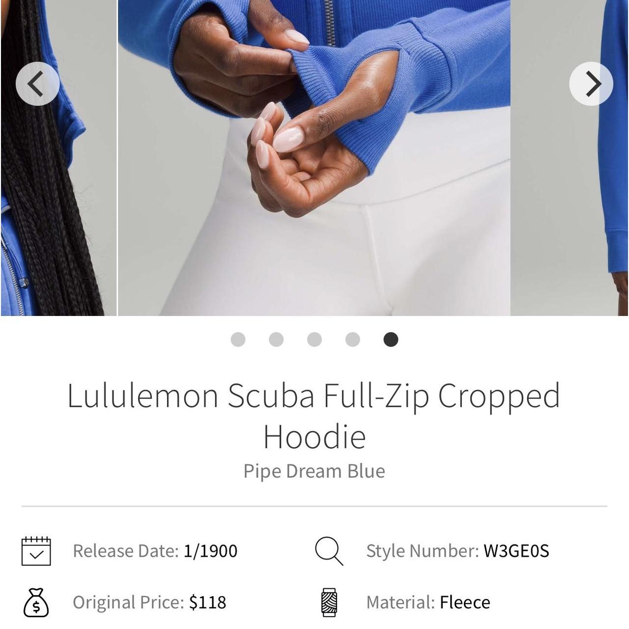 Lululemon Scuba Full Zip Cropped Hoodie size 4 - Depop