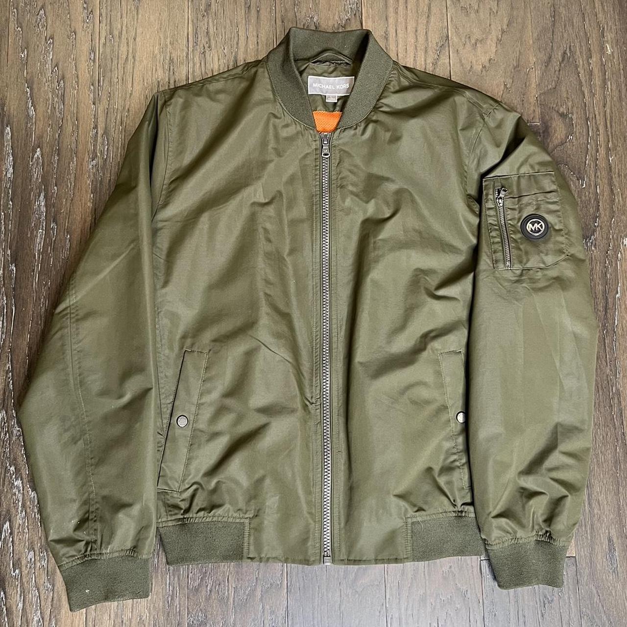 Michael Kors Bomber Jacket. Men s size large. Olive Depop