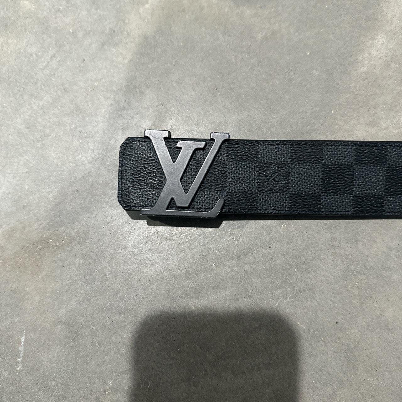 Black Louis Vuitton Belt Size 42/105 Holes are in - Depop