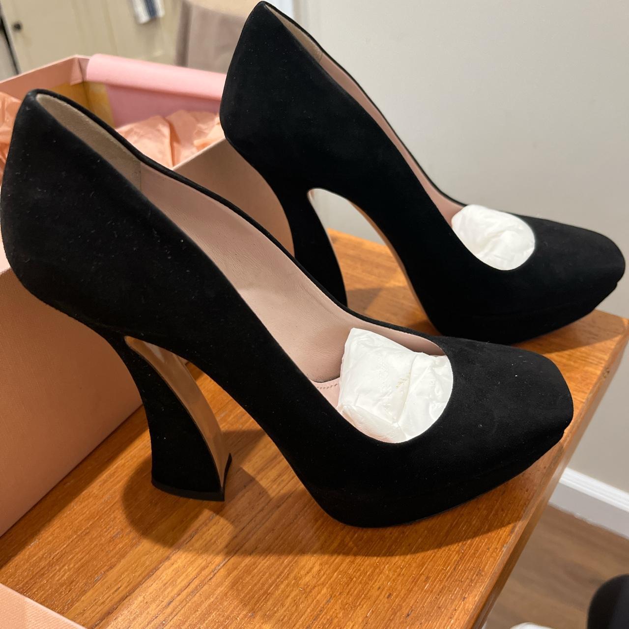 Miu Miu Women Calzature Donna Bianco Nero Size 37 for sale