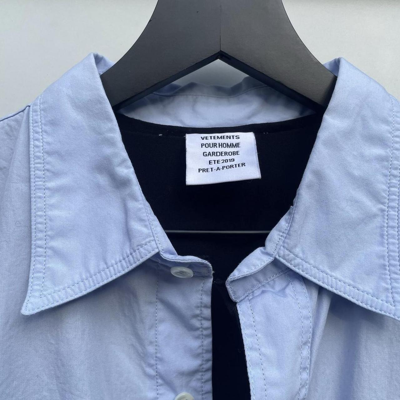 VETEMENTS シャツ　未使用 Double Layered “Happiness” shirt #vetements Chest - | Depop