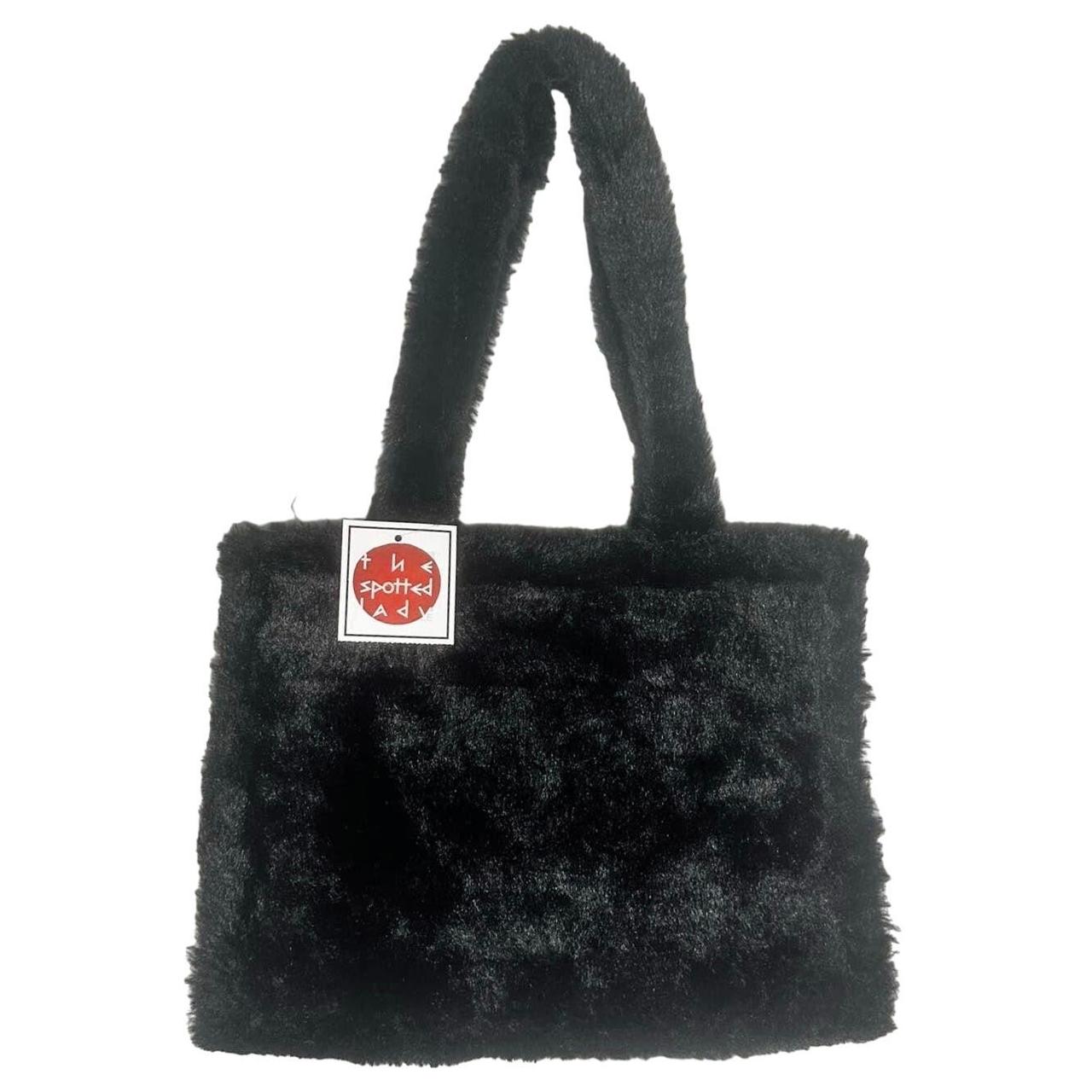 Black fur purse best sale