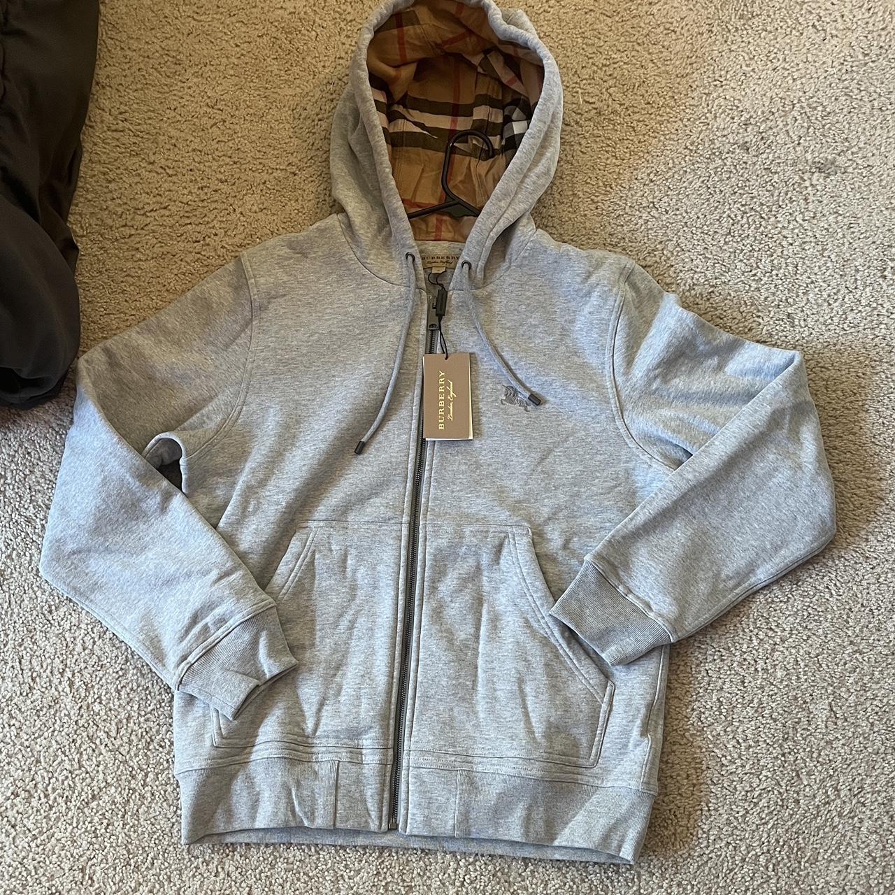 Grey Burberry jacket Size large Very comfortable and... - Depop