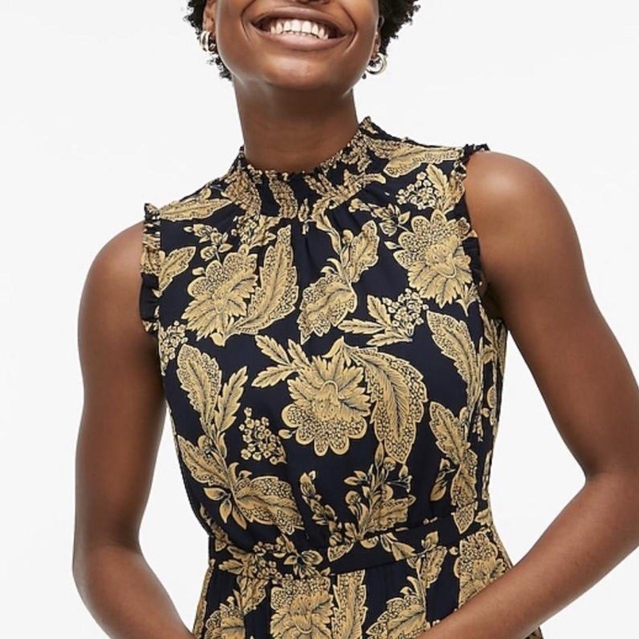 J crew gold dress best sale