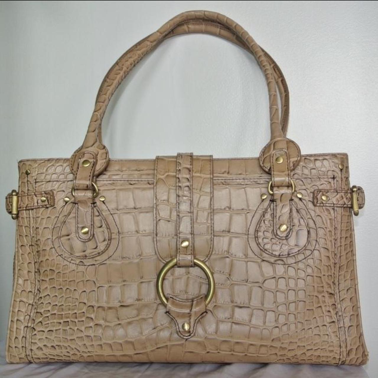 Charlie Lapson Croc Embossed Leather Tote bag