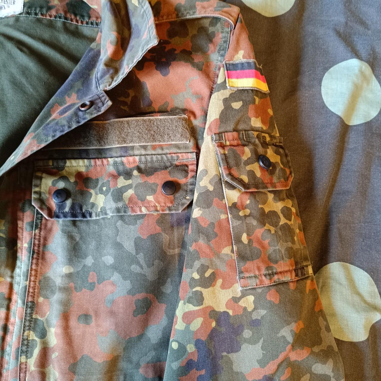 Vintage Jacket Field Bundeswehr Flektarn, Military Uniform