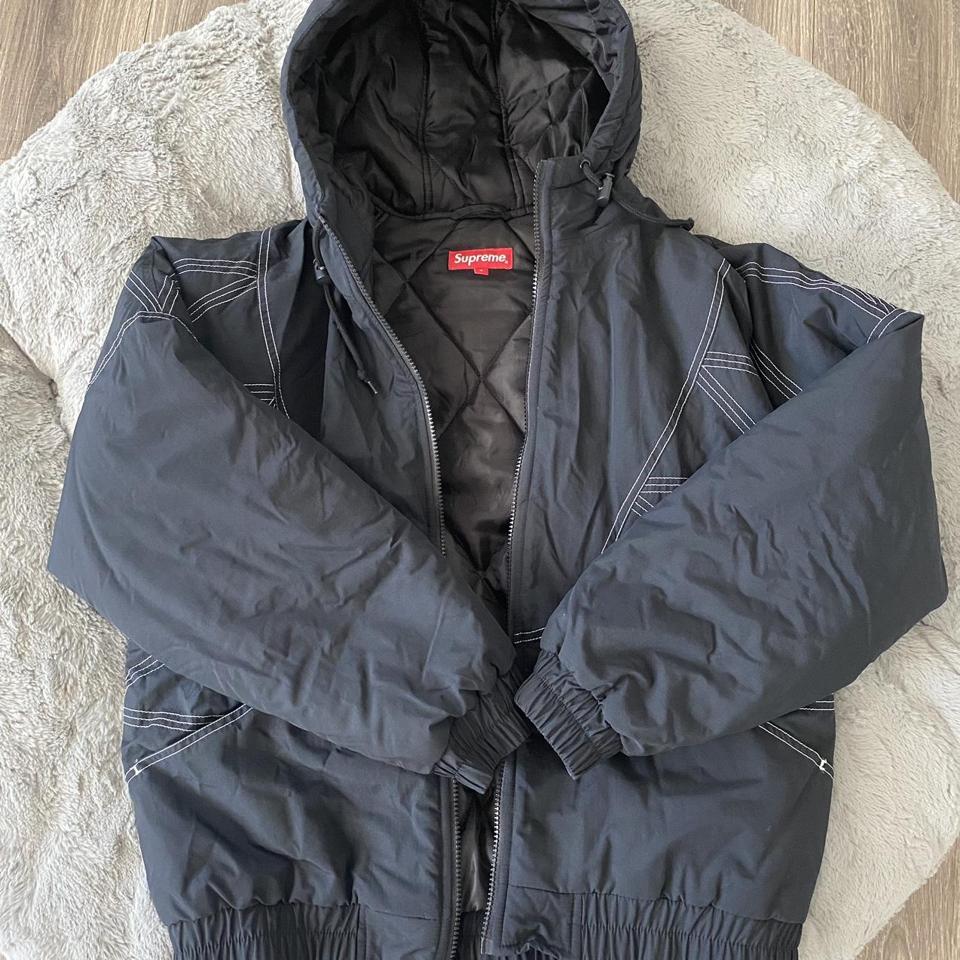 Supreme Zig Zag Stitch Puffy Jacket Excellent... - Depop