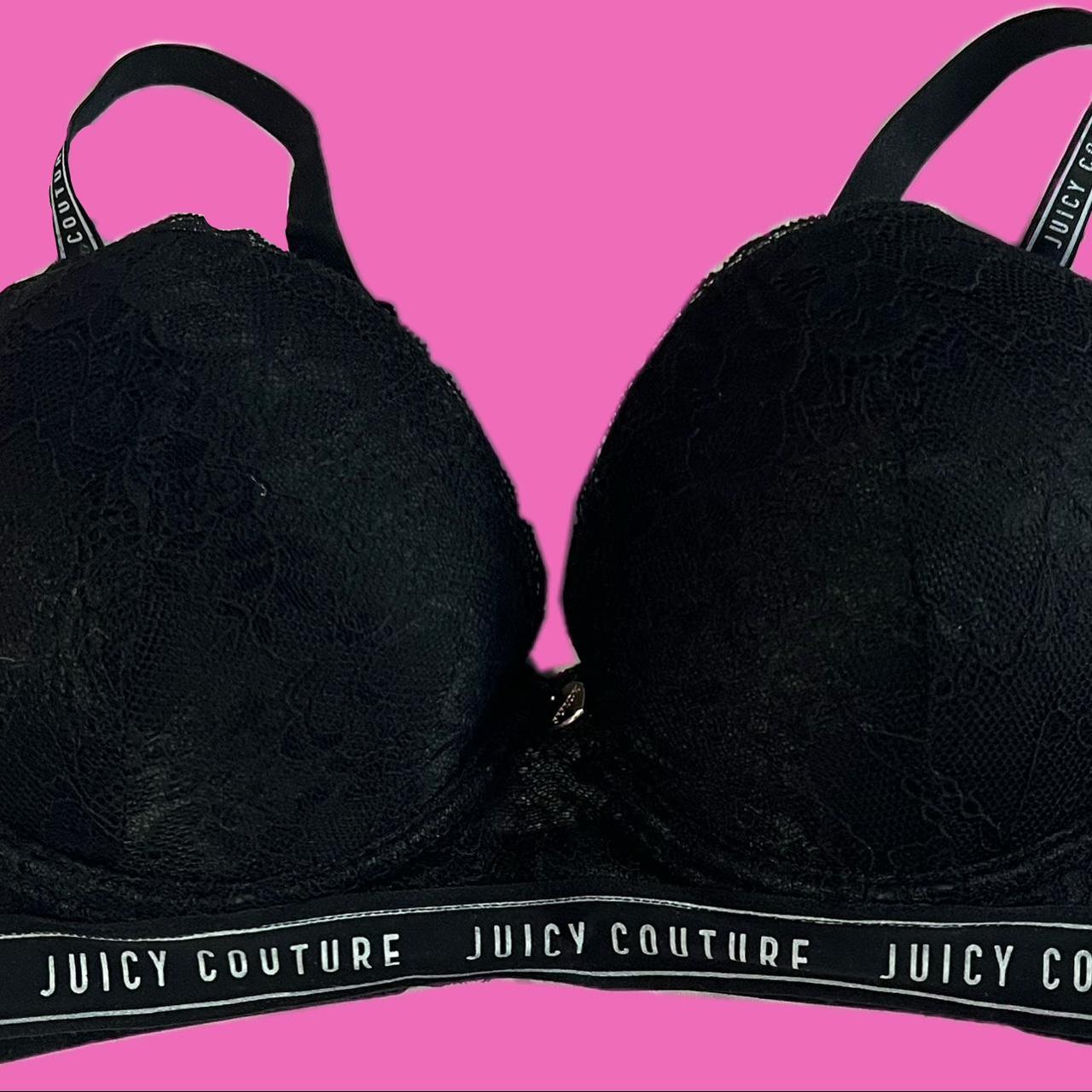 Black Juicy Couture Push-Up Bra Size 34C Very - Depop