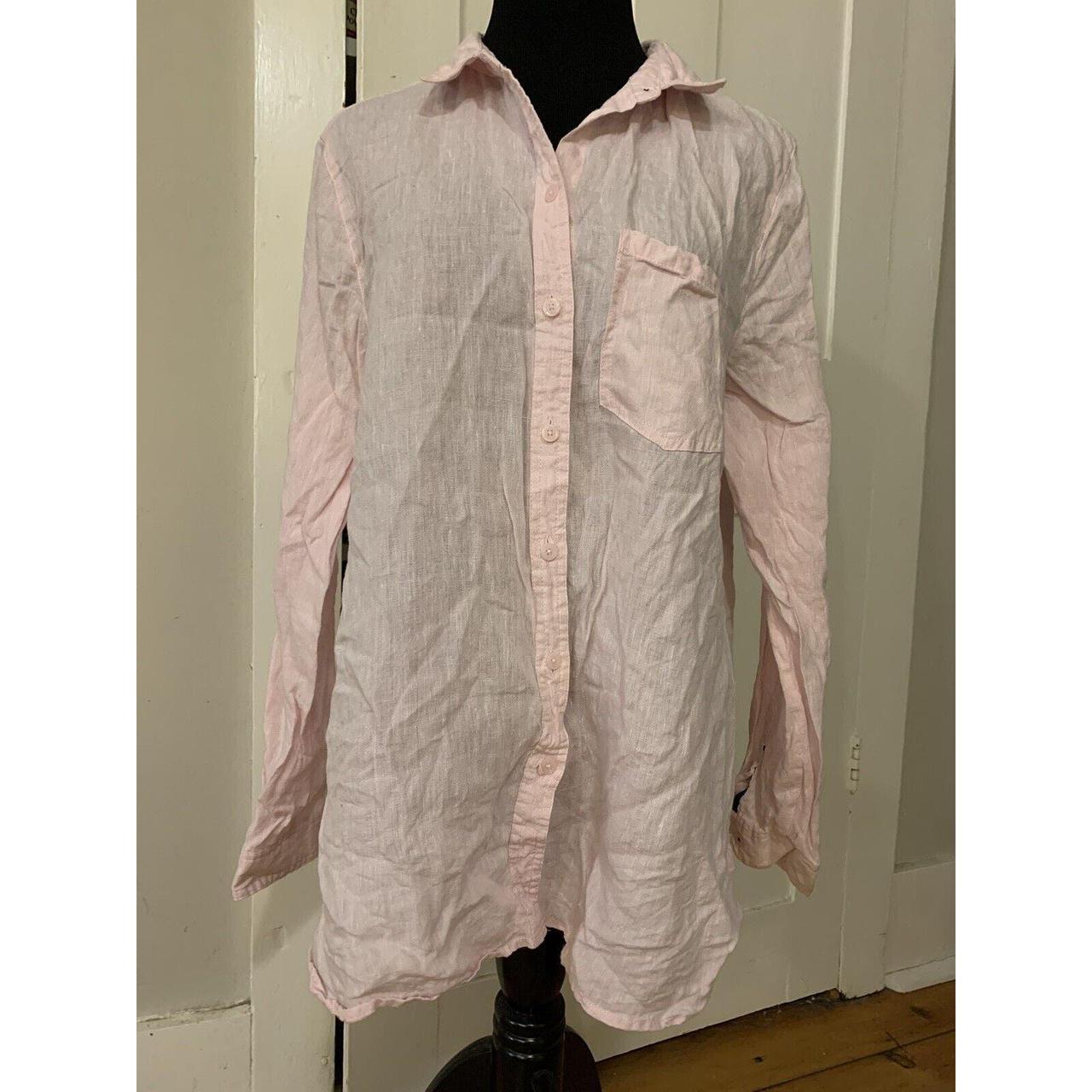 Joules 100 Linen Shirt Soft Pink US 12 Summer Beach... Depop