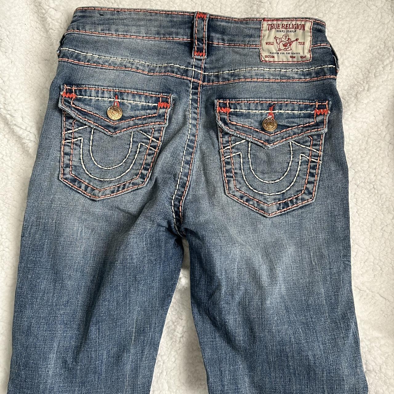 True religion mid rise skinny jeans size 28. It has... - Depop