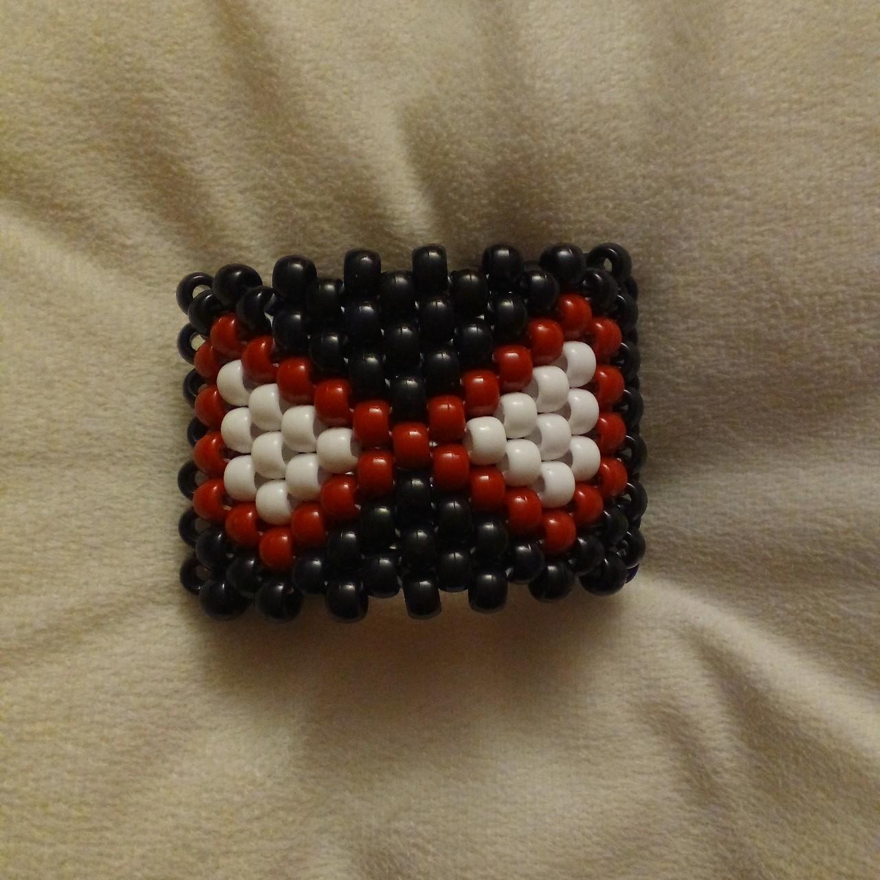 spiderman/miles morales mask kandi cuff!,
