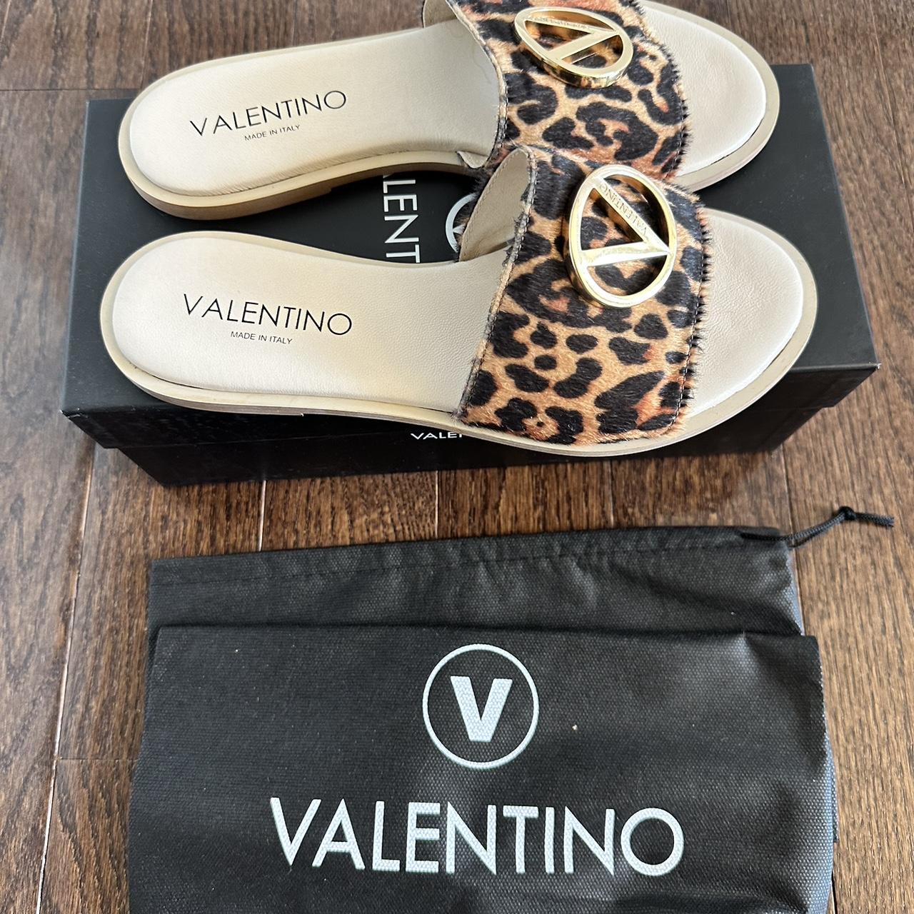 VALENTINO Bugola Animalier Slides NEW Size 7 NEW Depop