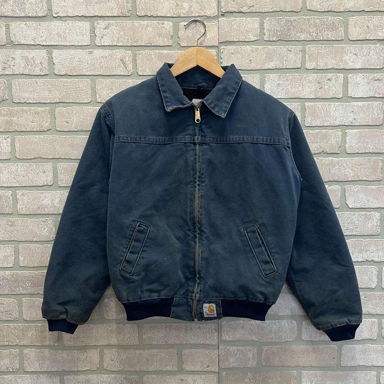 Vintage Blue Western Carhartt Jacket sz Youth L,... - Depop