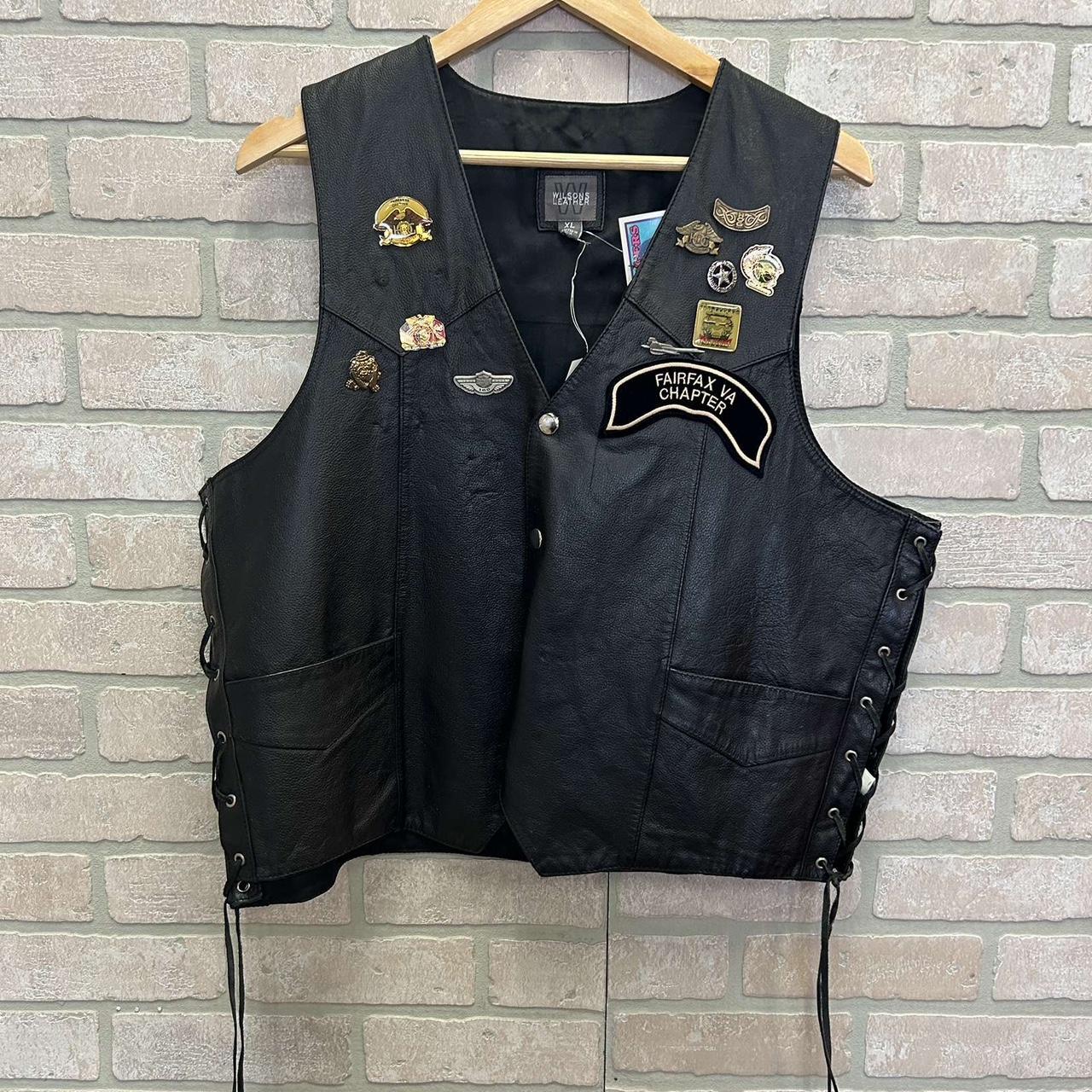 Harley Davidson Leather Vest Size xl - Depop