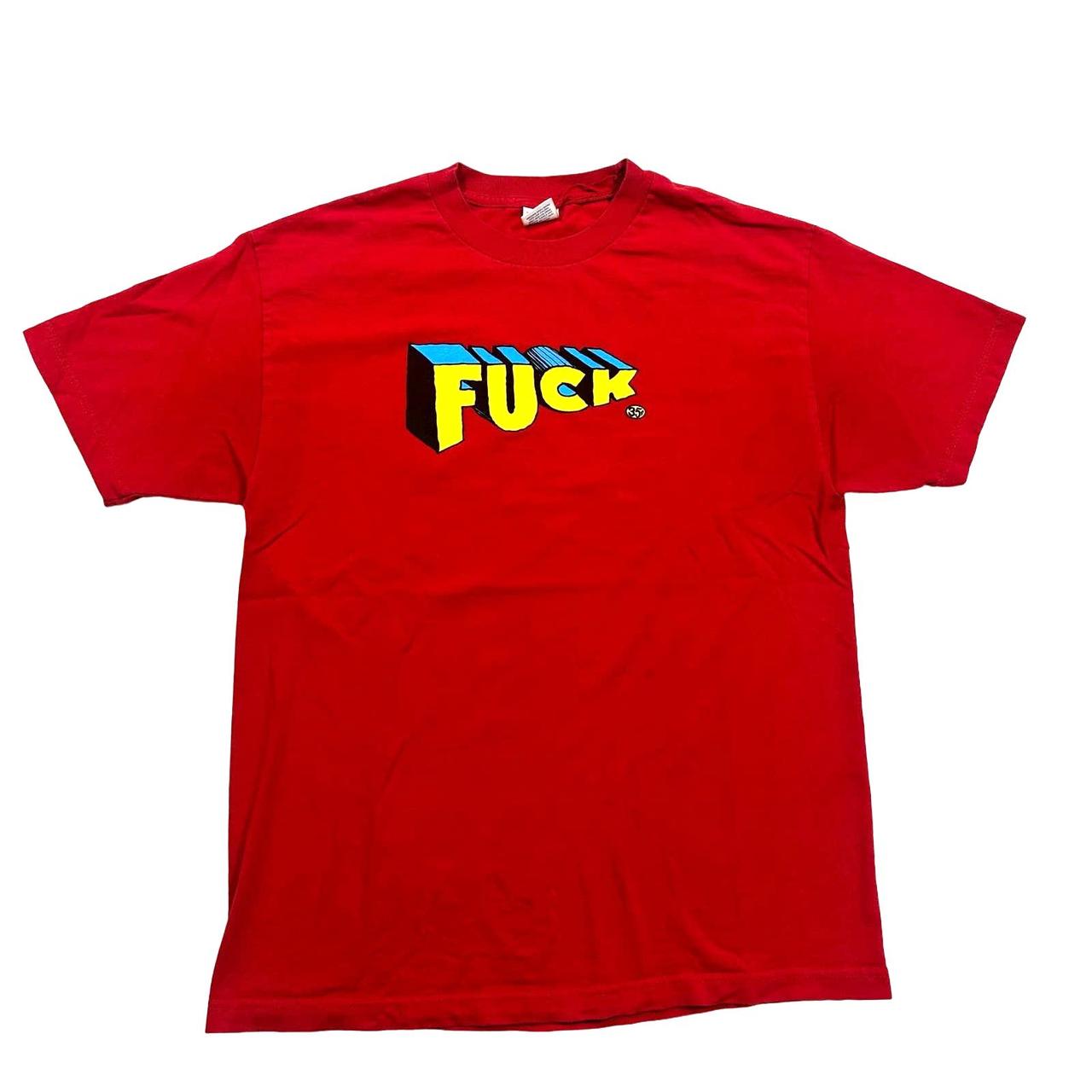 Supreme ss08 Robert Crumb fuck 35 cent tee shirt red...