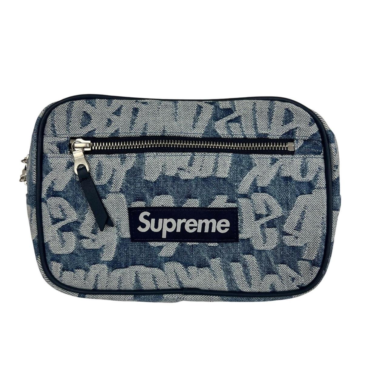 Supreme ss22 fat tip jacquard denim waist bag fanny... - Depop