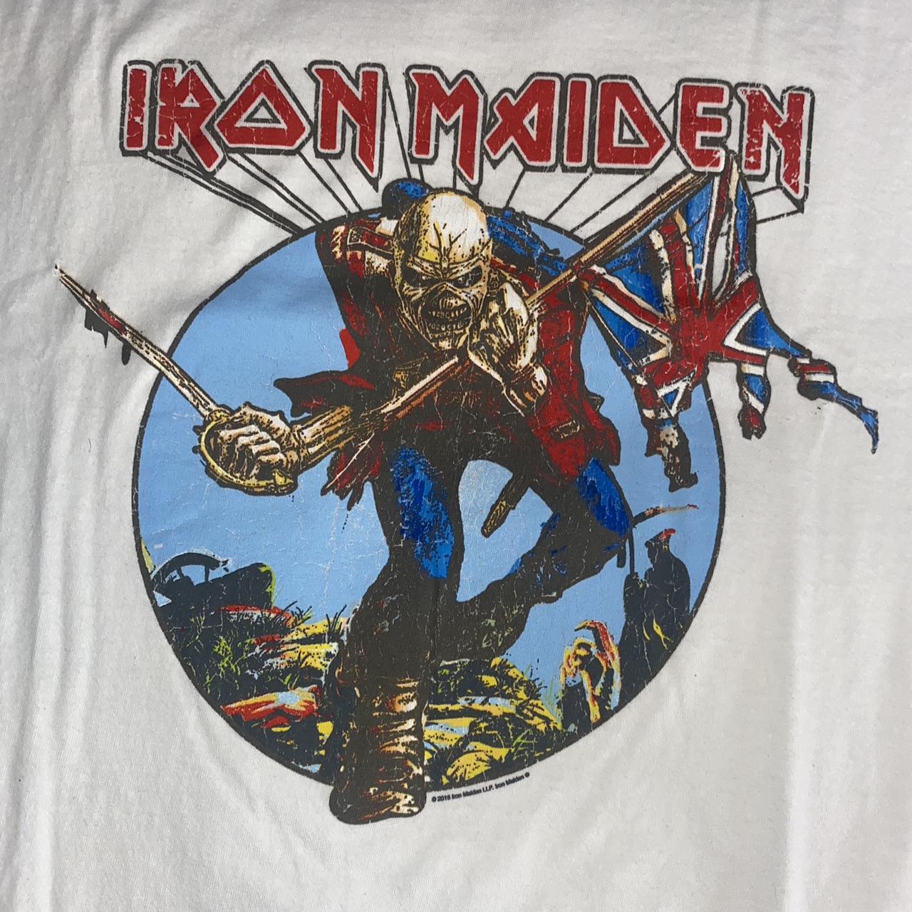 Iron maiden best sale white t shirt