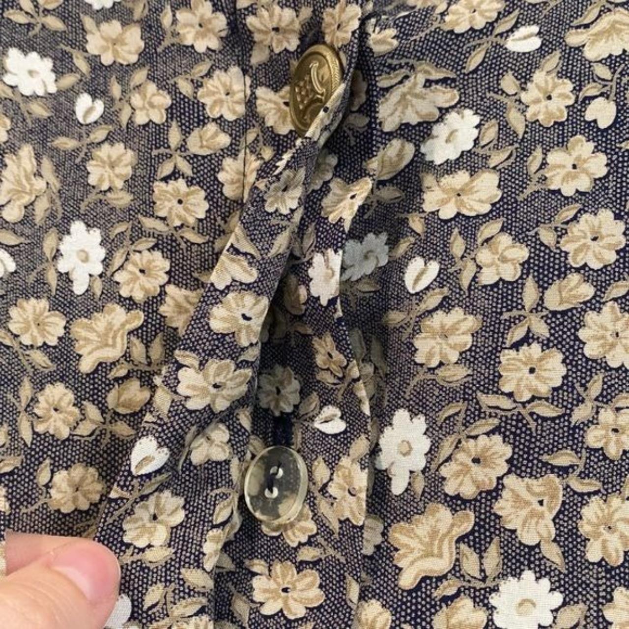 Tracy Richards Womens Petites Brown & Cream Floral... - Depop