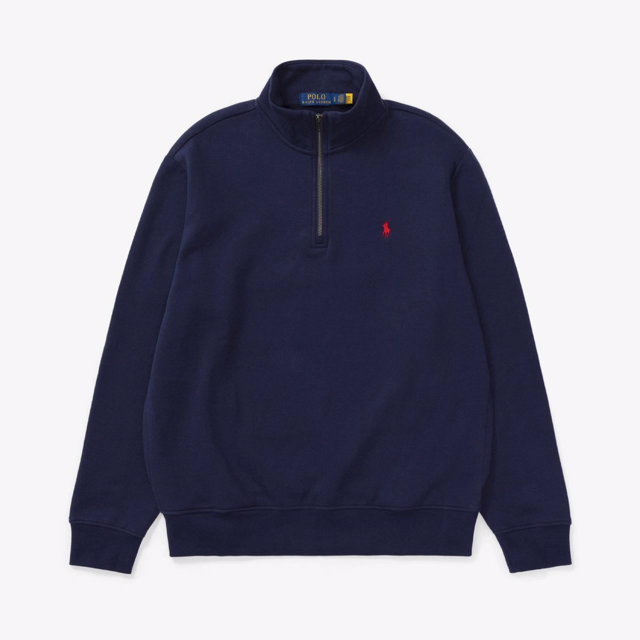 Polo Ralph Lauren Mens Quarter Zip Sweatshirt Navy Depop 6228