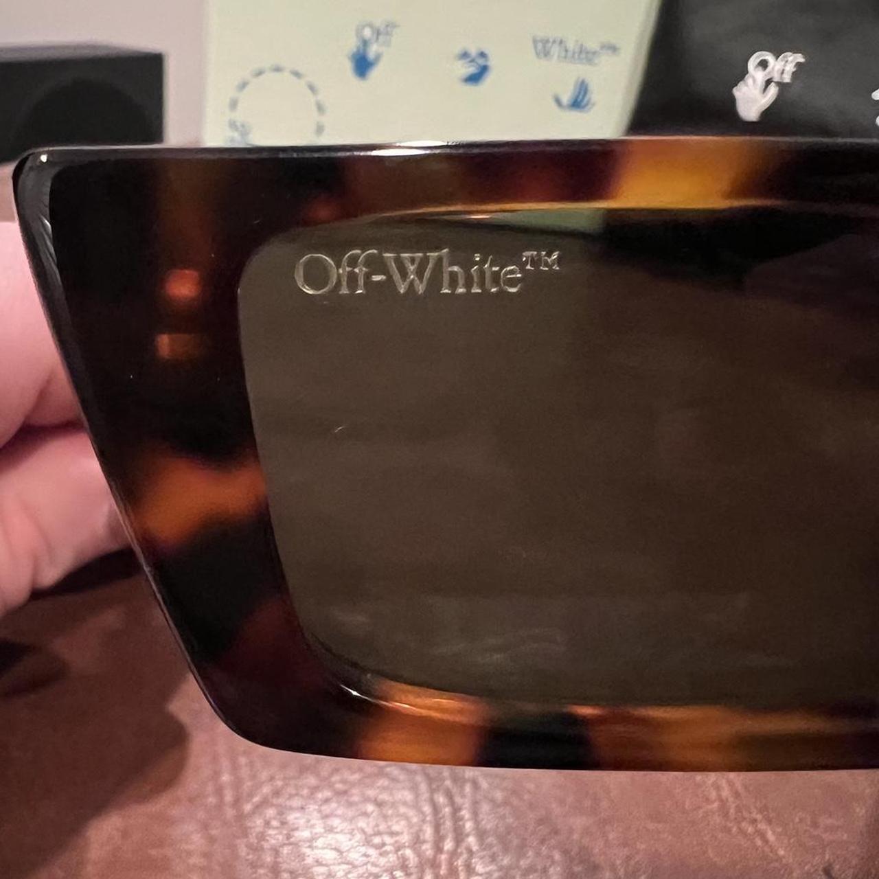 Off-White Women's Brown and Black Sunglasses (4)