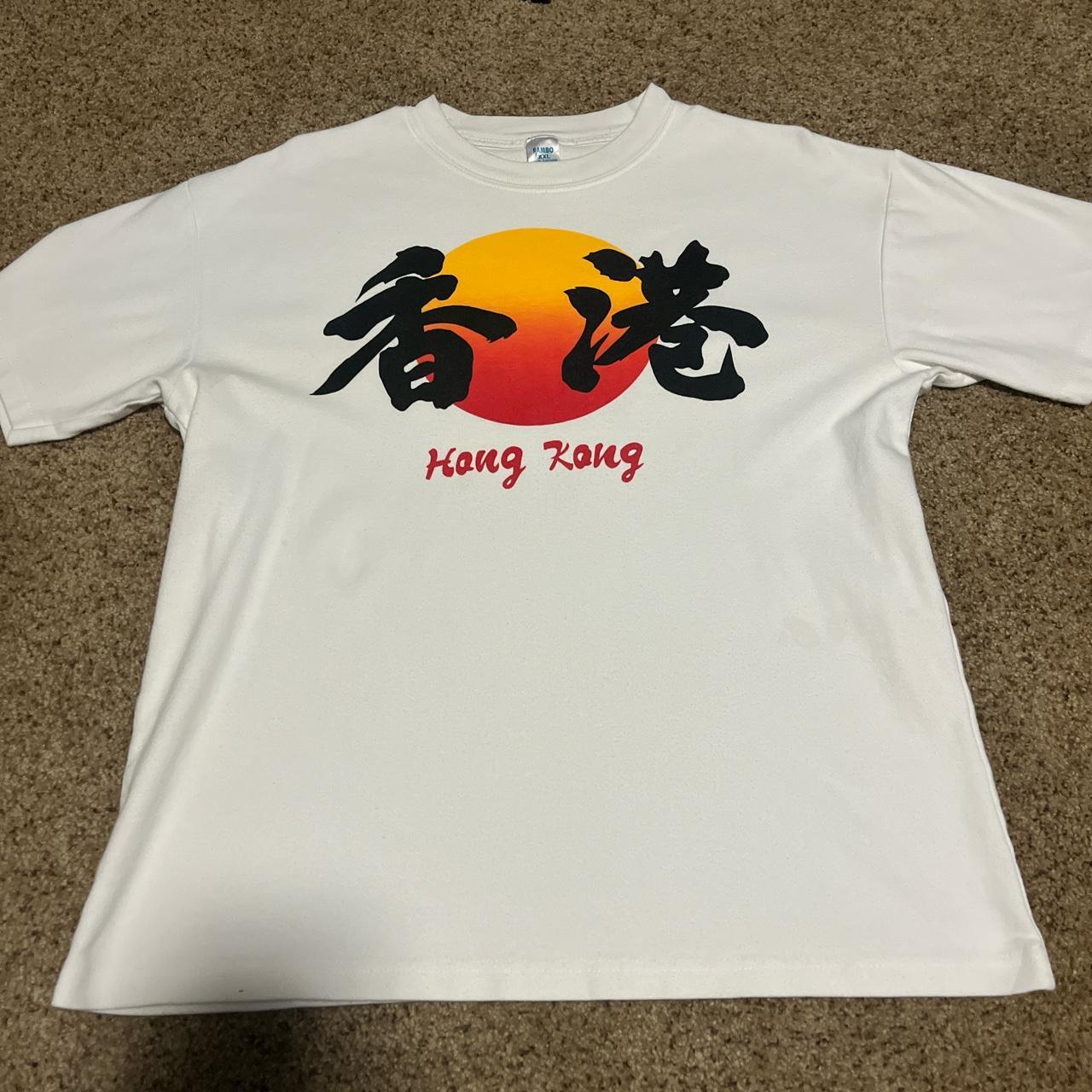 Vintage Hong Kong shirt White Hong Kong shirt. 100... Depop