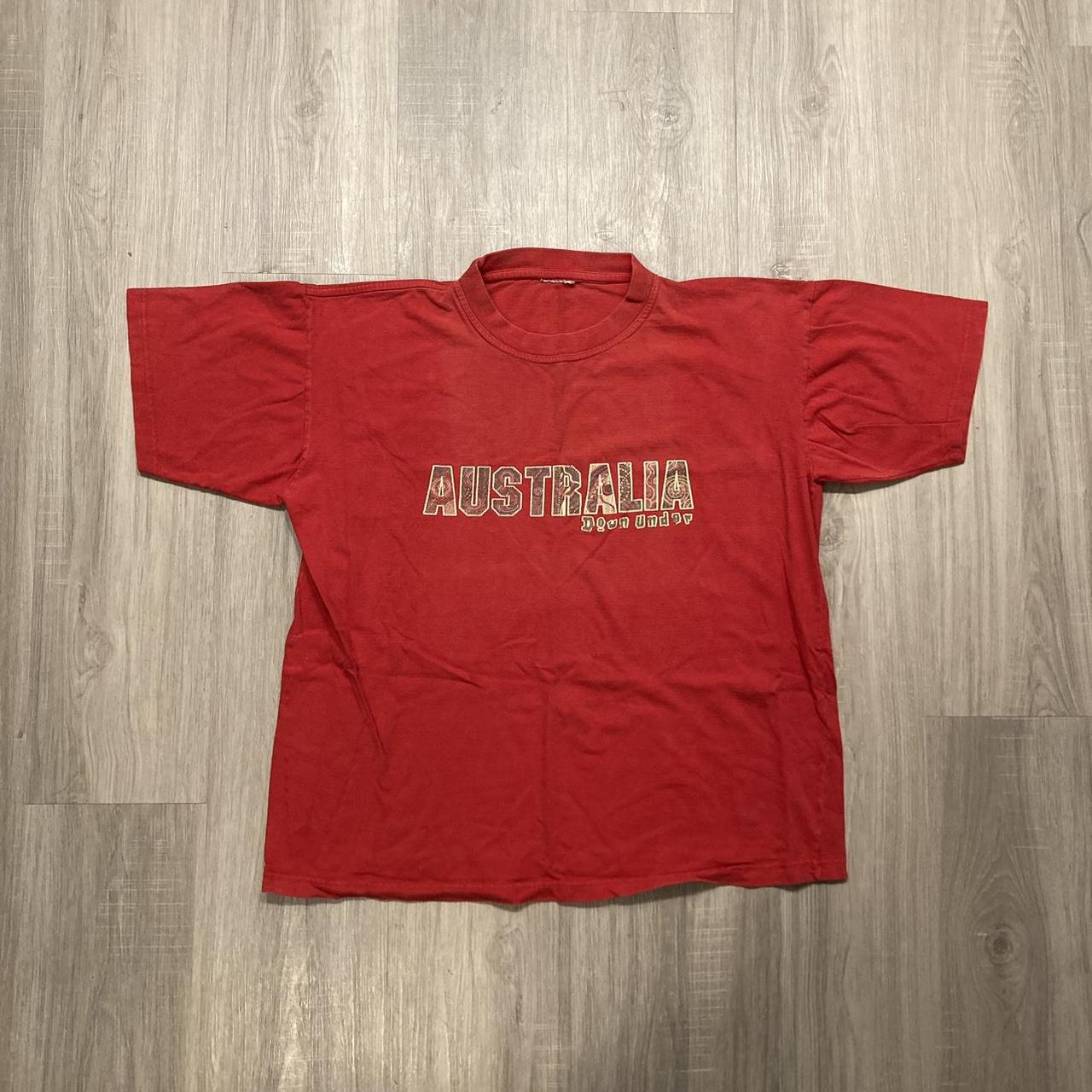 vintage australia down under shirt no tag, fits... Depop