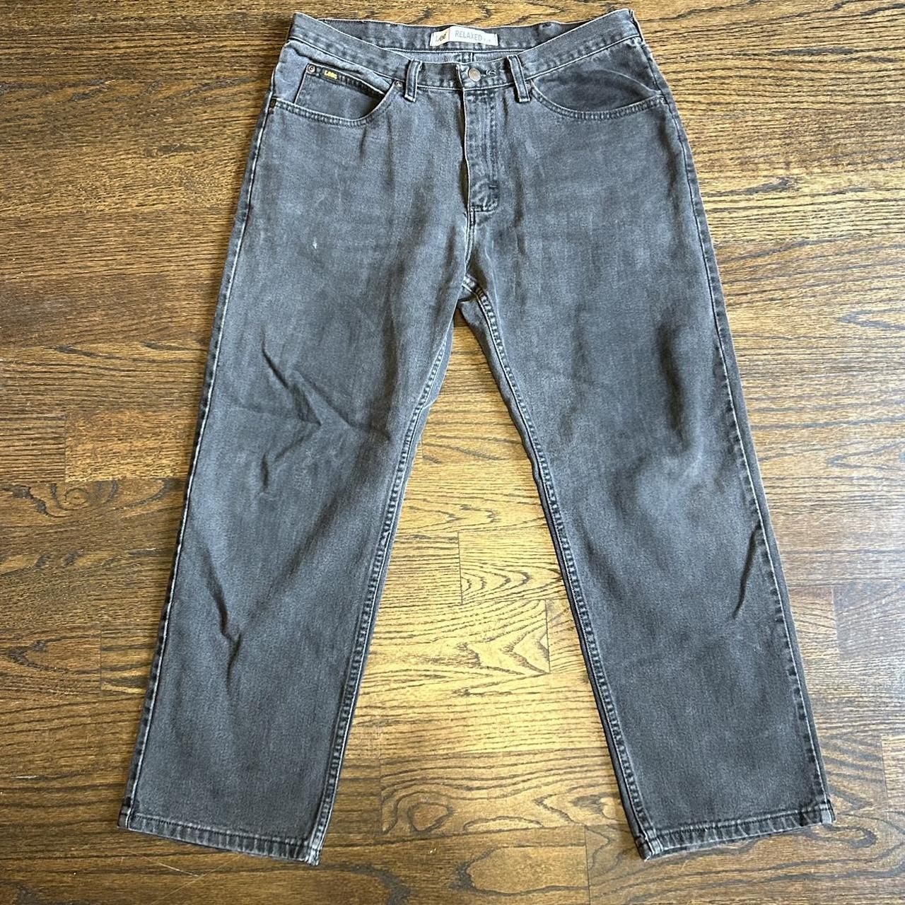 Dark Grey / Black “Lee” Jeans Relaxed / Baggy fit... - Depop