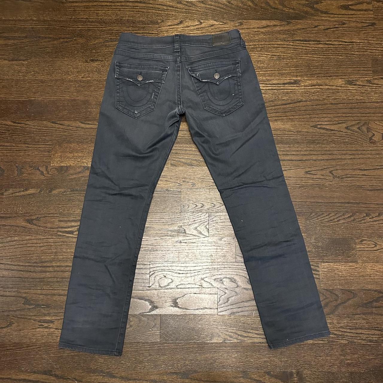 Dark Navy Blue True Religion Jeans Straight Leg;... - Depop