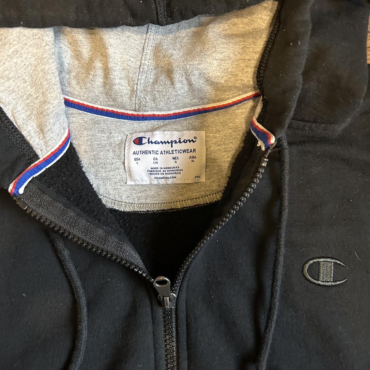 Black Champion Zip-up/ Jacket Size L Dm with any... - Depop