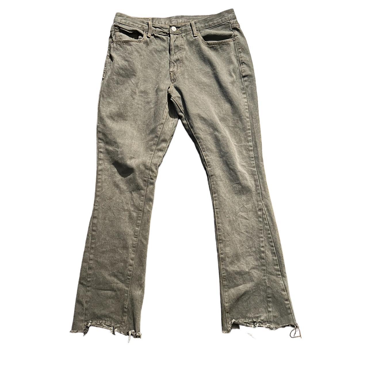 MNML Grey Flared Jeans 34x35 Exquisite flare on... Depop