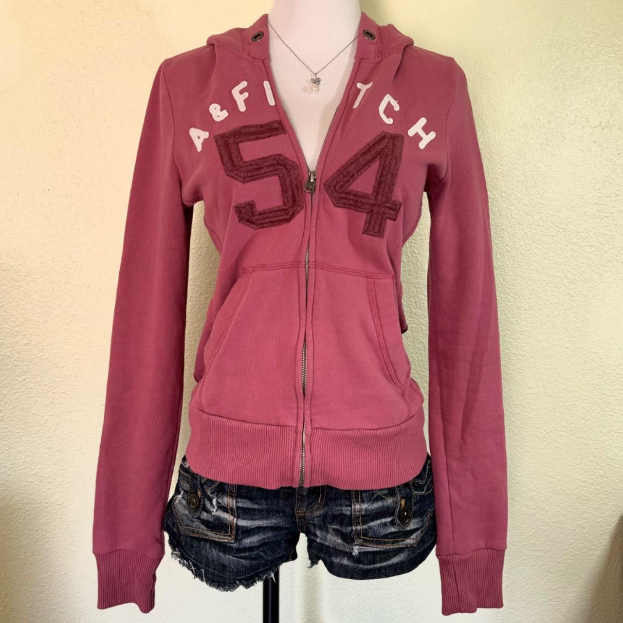 Rare Abercrombie & Fitch Pink Hooded Jacket Size | Depop
