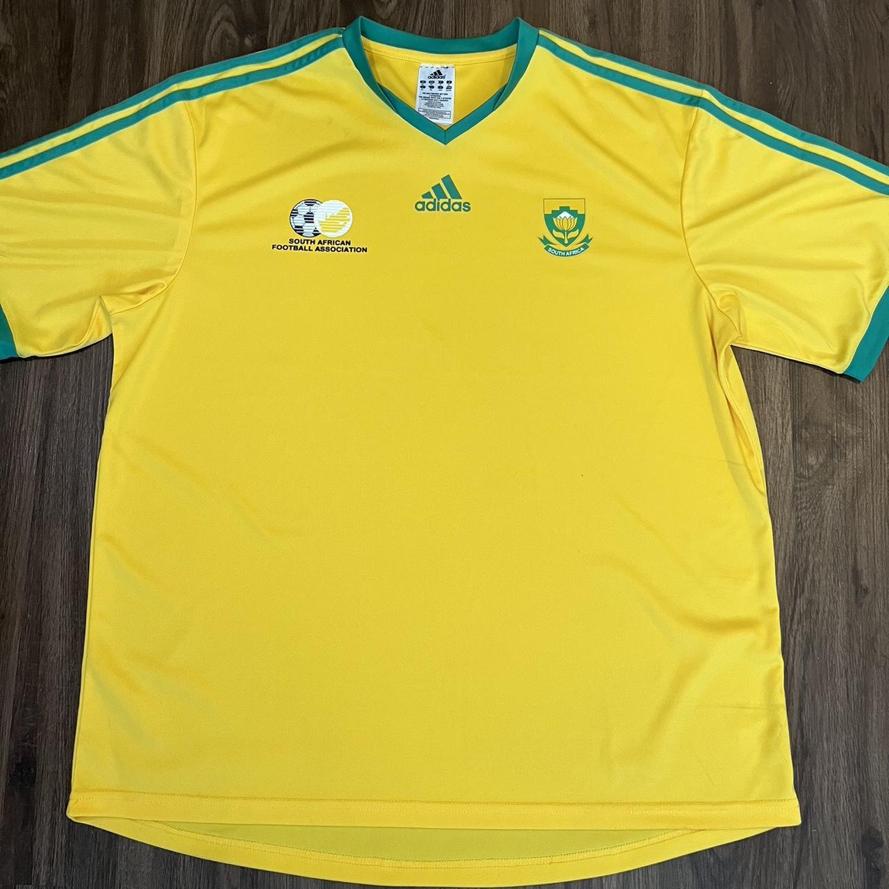 ADIDAS South African Football Association Yellow and Green Jersey Size  Large