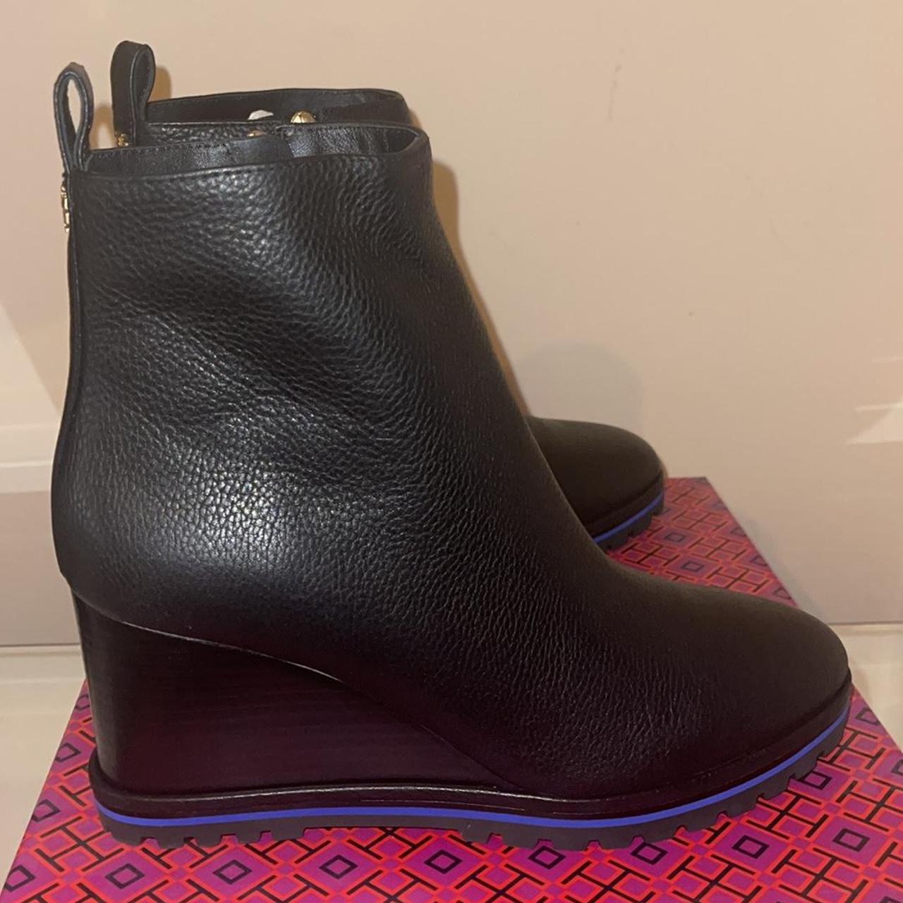 Tory Burch NEW LOGO 85MM LUG SOLE WEDGE BOOTIE. New... - Depop