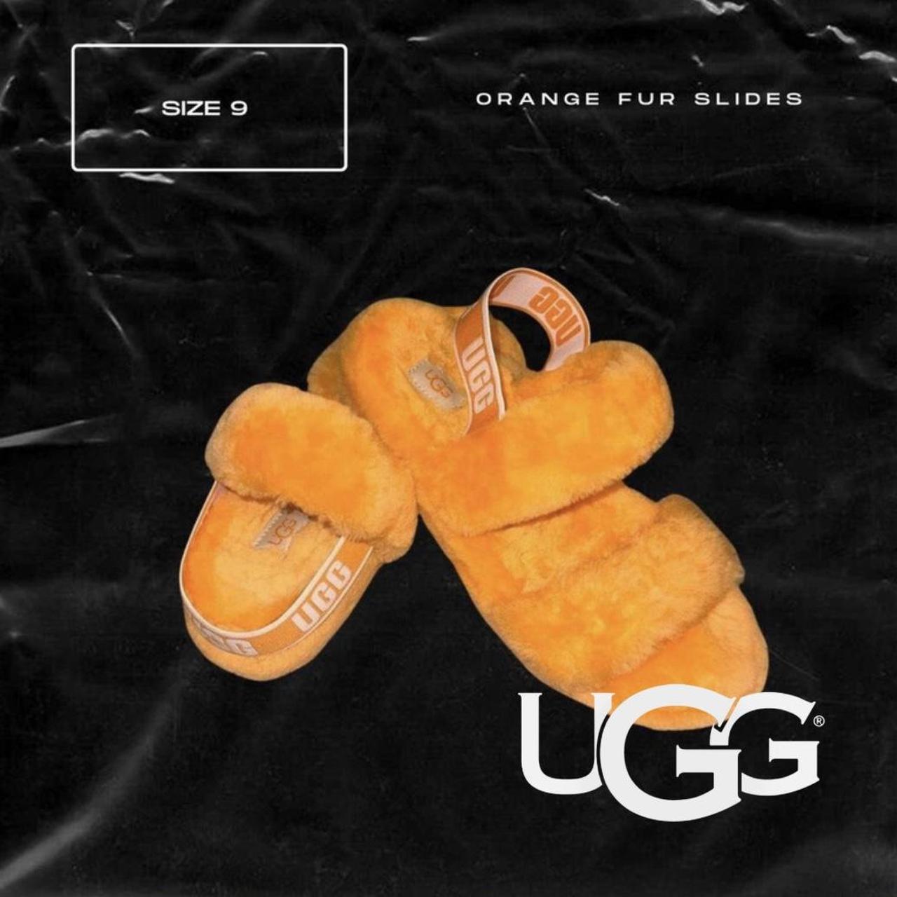 Orange hot sale furry slides