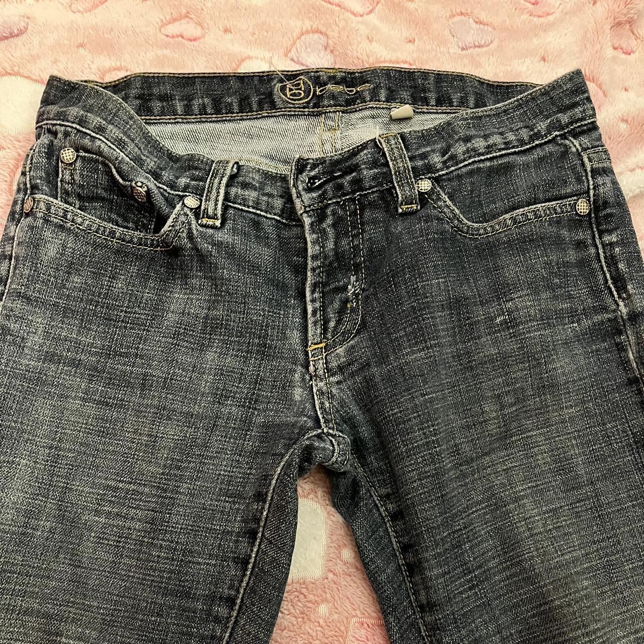 Bebe early 2000s jeans #emo #2000s #y2k #low rise... - Depop