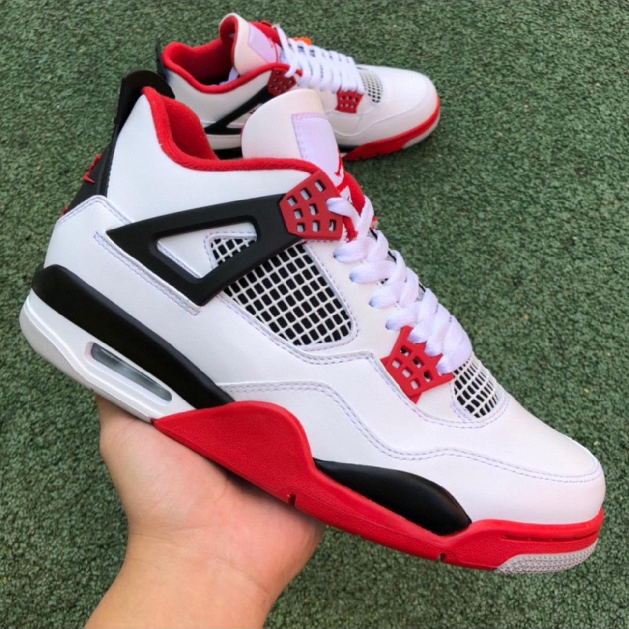 White red and black 4s 10.5 - Depop