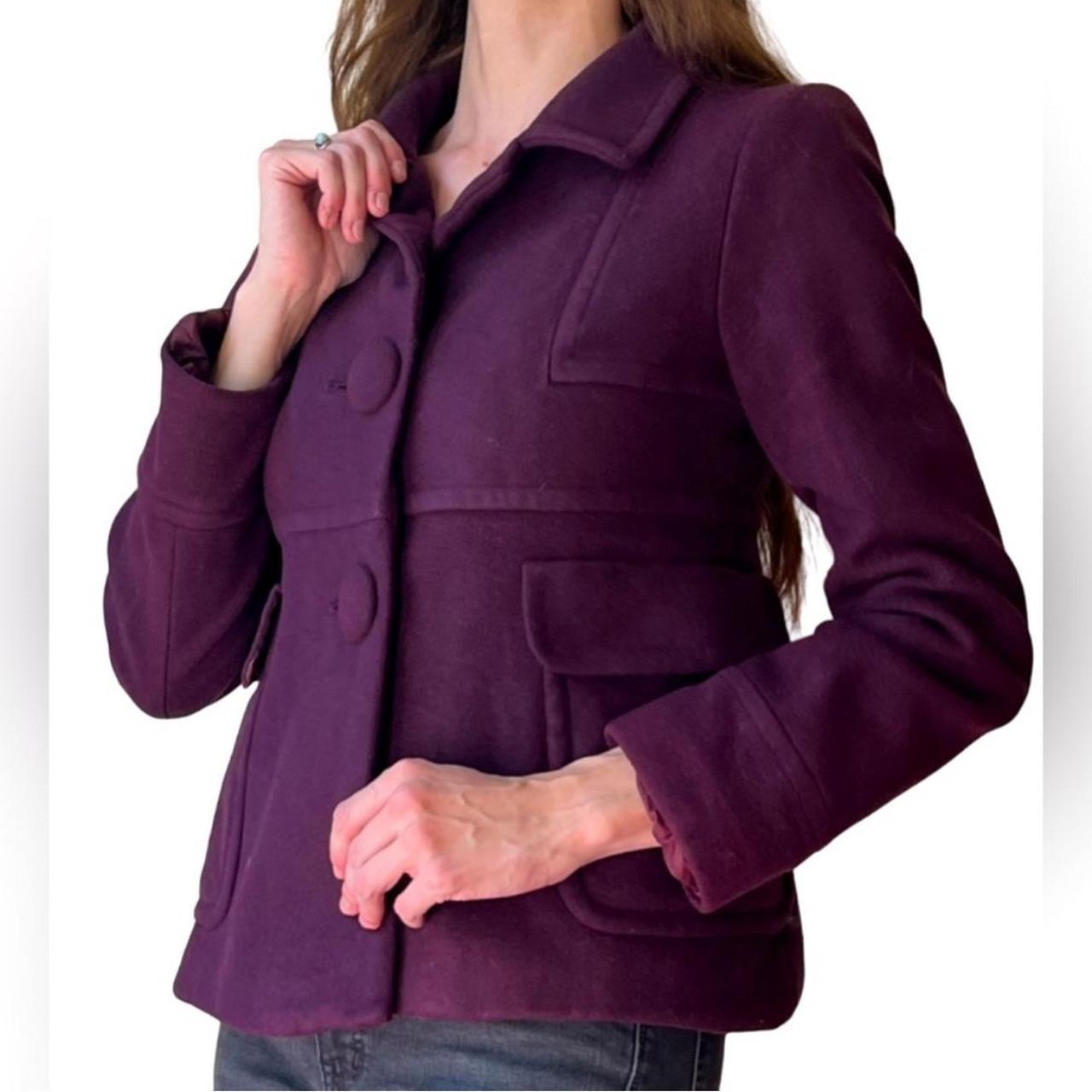 Mango Women's Tailored jacket - Purple - M – MANGO CASHMERE/WOOL EGGPLANT SUIT JACKET AND OR …