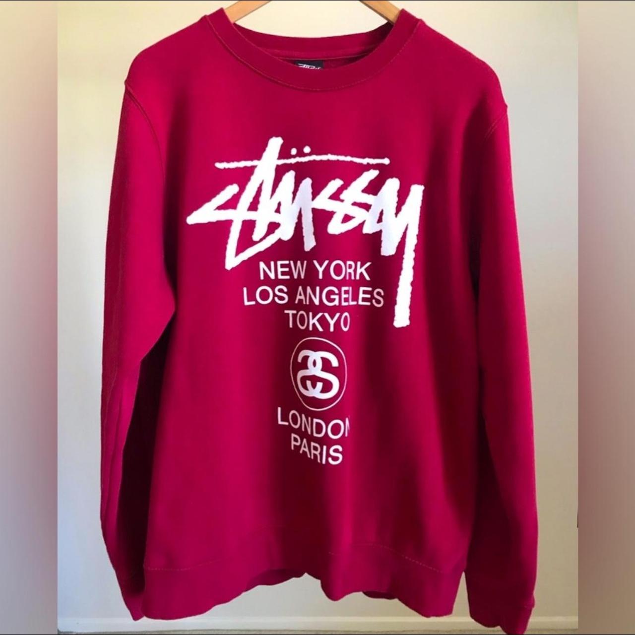 Stussy Honolulu Vintage Red Crewneck Sweatshirt | eBay