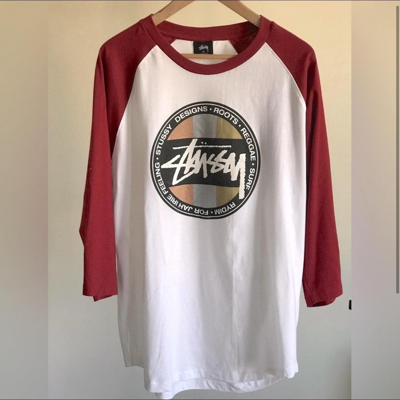 STUSSY BASIC RAGLAN TEE Men's size (XL) 100% | Depop
