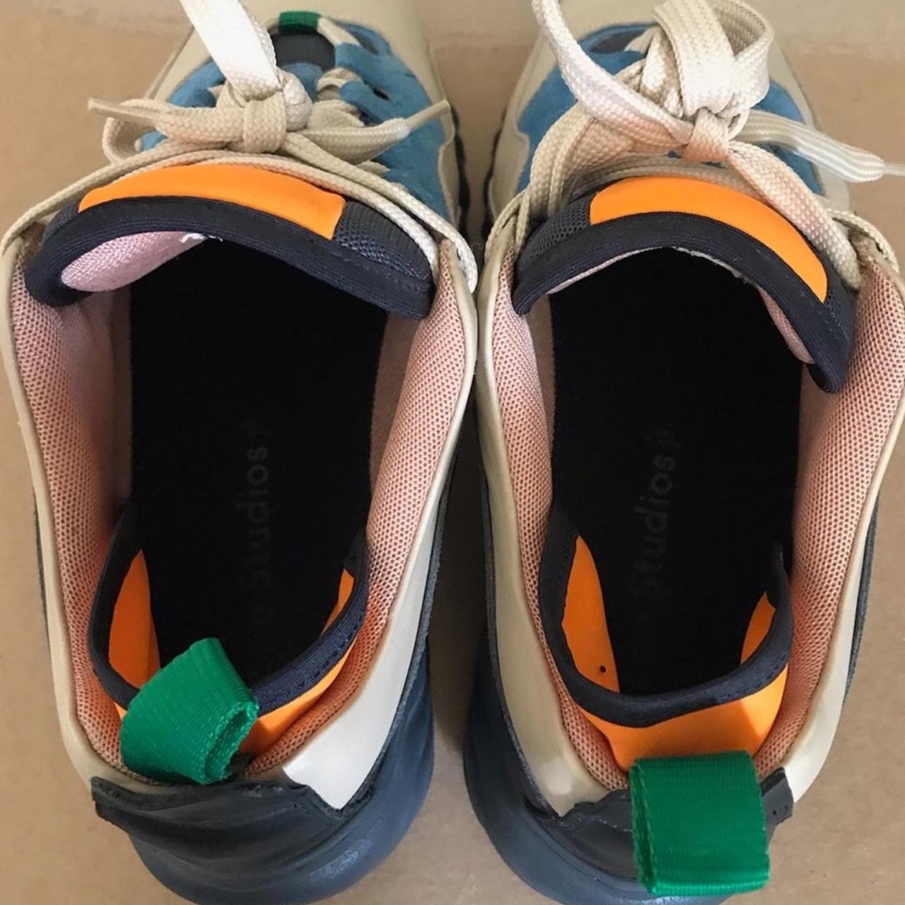 Acne Studio Rockaway Blue/Multi Leather Chunky | Depop