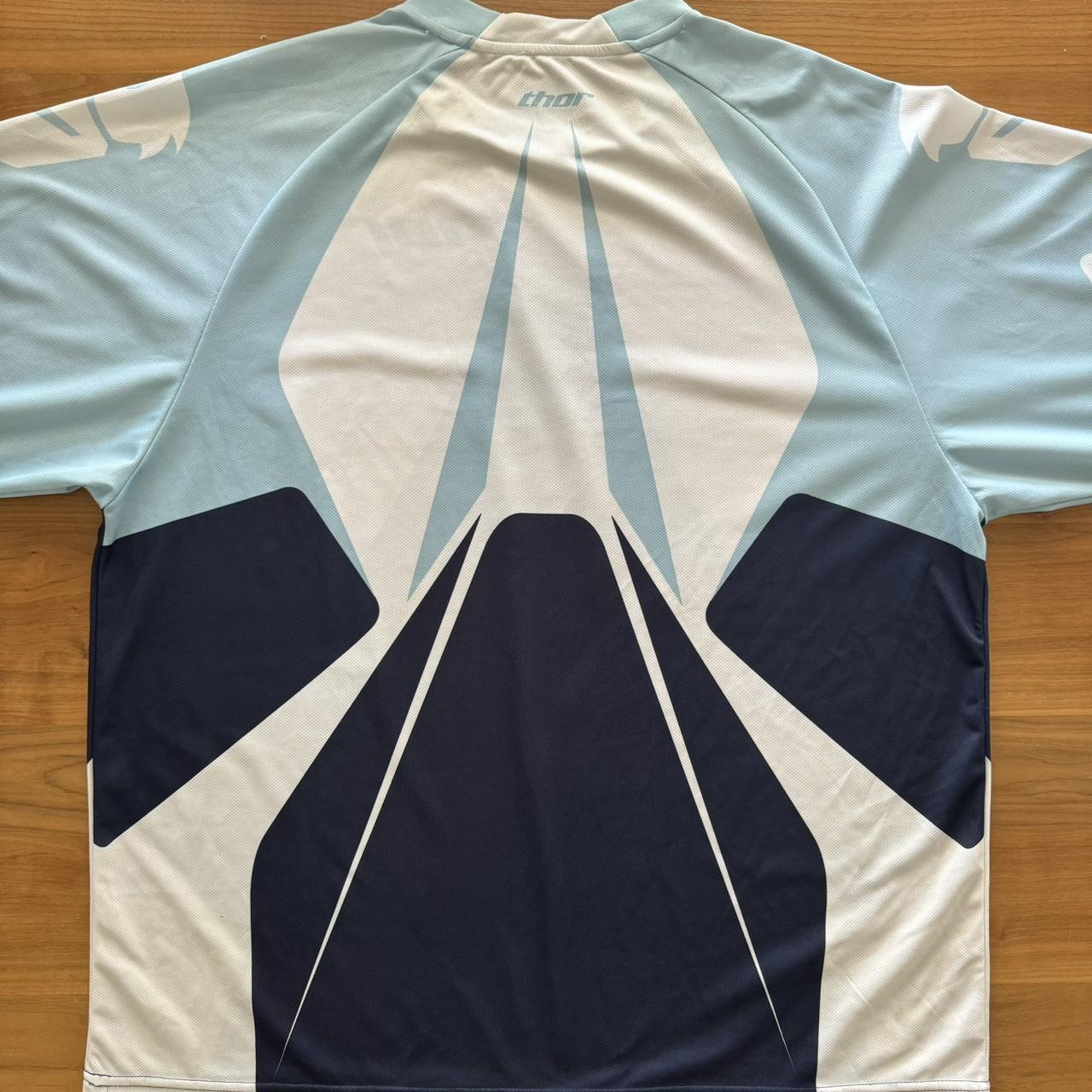 VINTAGE 2009 THOR MX MOTO JERSEY XXL BLUE WHITE | Depop