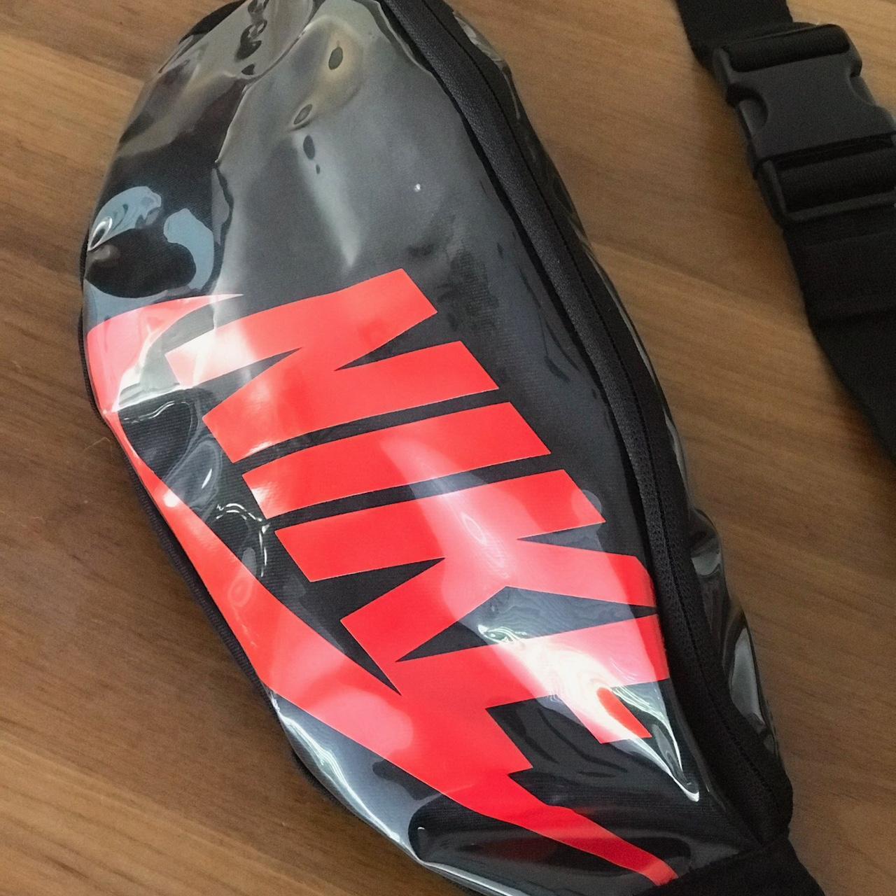 Nike clear waist pack bright crimson Depop