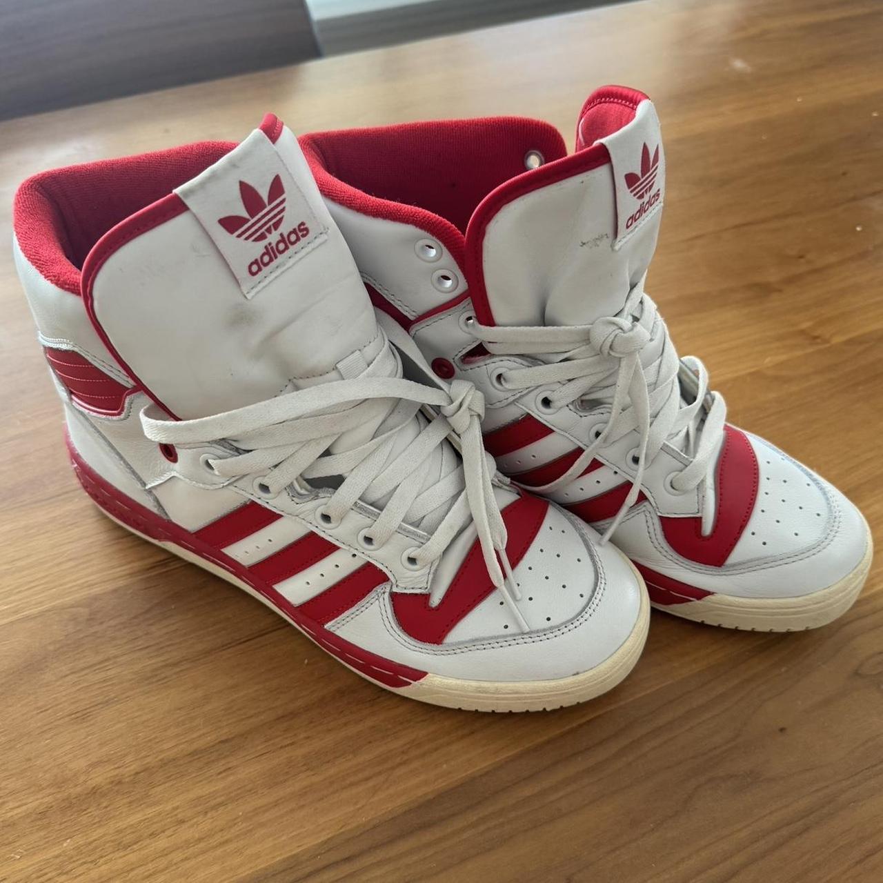 Adidas originals Rivalry 'White Red Mens 9 Worn | Depop