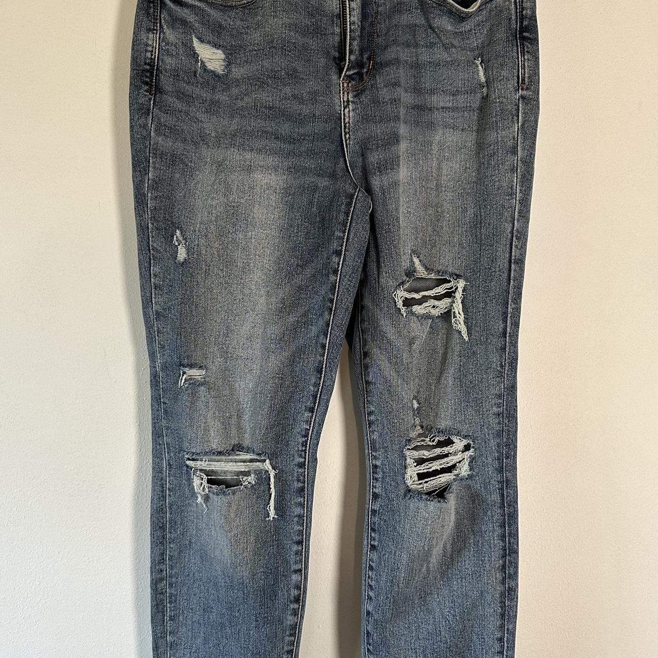 Judy Blue distressed slim fit jeans size 7/28 #3-0097 - Depop